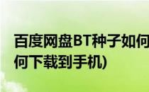 百度网盘BT种子如何下载(百度网盘bt种子如何下载到手机)