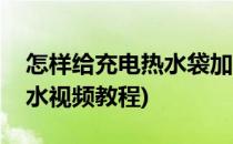 怎样给充电热水袋加水(怎样给充电热水袋加水视频教程)