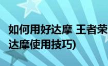 如何用好达摩 王者荣耀(王者荣耀达摩怎么玩 达摩使用技巧)