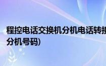 程控电话交换机分机电话转接方法(程控电话交换机怎么设置分机号码)