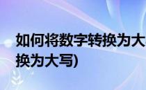 如何将数字转换为大写(wps中如何将数字转换为大写)