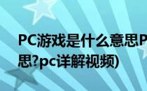 PC游戏是什么意思PC详解(pc游戏是什么意思?pc详解视频)