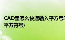 CAD里怎么快速输入平方号怎么输入立方符号(cad怎样输入平方符号)