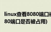 linux查看8080端口被占用(linux如何查看8080端口是否被占用)