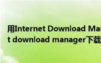 用Internet Download Manager下载百度盘资源(internet download manager下载安装版)