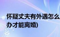 怀疑丈夫有外遇怎么办(怀疑丈夫有外遇怎么办才能离婚)