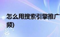 怎么用搜索引擎推广(怎么用搜索引擎推广视频)