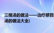 三根汤的做法——治疗感冒的小秘方 孕妇可以喝(感冒五根汤的做法大全)