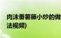 肉沫番薯藤小炒的做法(肉沫番薯藤小炒的做法视频)