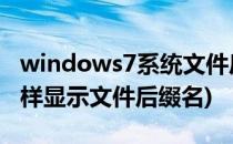 windows7系统文件后缀名如何显示(win7怎样显示文件后缀名)