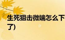 生死狙击微端怎么下载(生死狙击微端下载不了)