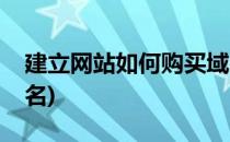 建立网站如何购买域名(建立网站如何购买域名)