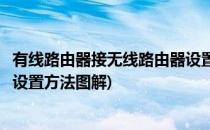 有线路由器接无线路由器设置方法(有线路由器接无线路由器设置方法图解)