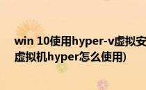 win 10使用hyper-v虚拟安装系统并设置网络教程(win10虚拟机hyper怎么使用)