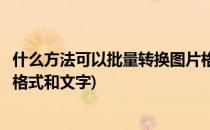 什么方法可以批量转换图片格式(什么方法可以批量转换图片格式和文字)