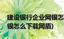 建设银行企业网银怎么下载(建设银行企业网银怎么下载网盾)