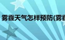 雾霾天气怎样预防(雾霾天气怎样预防可是指)