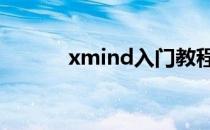 xmind入门教程(XMIND教程)