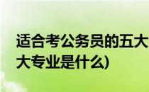 适合考公务员的五大专业(适合考公务员的五大专业是什么)