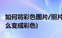 如何将彩色图片/照片变成黑白色(黑白照片怎么变成彩色)