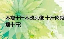 不瘦十斤不改头像 十斤肉减重后经验记录(减肥图片头像不瘦十斤)