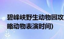 碧峰峡野生动物园攻略(碧峰峡野生动物园攻略动物表演时间)