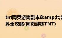 tnt网页游戏副本&lt;亲王府&gt;最直接攻击获胜全攻略(网页游戏TNT)