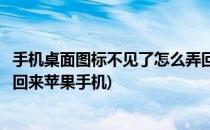 手机桌面图标不见了怎么弄回来(手机桌面图标不见了怎么弄回来苹果手机)