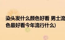 染头发什么颜色好看 男士流行染发发型(男生染头发什么颜色最好看今年流行什么)