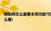 阴阳师怎么查看本周功勋?功勋怎么获得(阴阳师每周功勋怎么看)