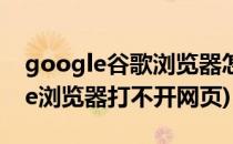 google谷歌浏览器怎么打不开网页?(Google浏览器打不开网页)