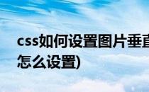 css如何设置图片垂直居中(css图片垂直居中怎么设置)