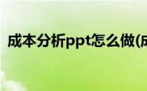 成本分析ppt怎么做(成本分析ppt怎么做好)