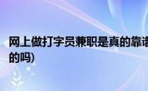 网上做打字员兼职是真的靠谱吗经典案例(在家兼职打字员真的吗)