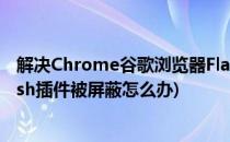 解决Chrome谷歌浏览器Flash插件已被屏蔽(谷歌浏览器flash插件被屏蔽怎么办)