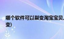 哪个软件可以裂变淘宝宝贝,具体操作教程(淘宝宝贝怎么裂变)