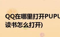 QQ在哪里打开PUPU读书(新版本qq的pupu读书怎么打开)