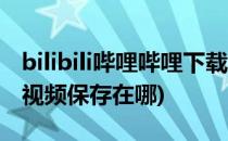 bilibili哔哩哔哩下载的视频存放在哪(bilibili视频保存在哪)