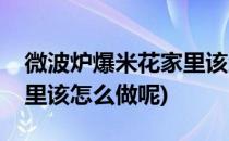 微波炉爆米花家里该怎么做(微波炉爆米花家里该怎么做呢)