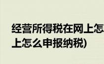 经营所得税在网上怎么申报(经营所得税在网上怎么申报纳税)