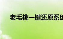 老毛桃一键还原系统工具使用图文教程