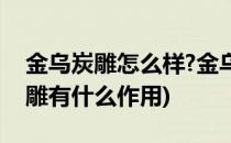 金乌炭雕怎么样?金乌炭雕有什么用?(金乌炭雕有什么作用)