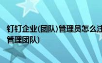 钉钉企业(团队)管理员怎么注册管理后台怎么用(如何用钉钉管理团队)