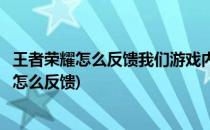 王者荣耀怎么反馈我们游戏内遇到的bug(王者荣耀遇到问题怎么反馈)