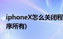 iphoneX怎么关闭程序(iphonex怎么关闭程序所有)