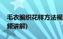 毛衣编织花样方法视频(毛衣编织花样方法视频讲解)