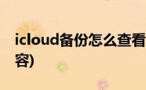 icloud备份怎么查看(icloud备份怎么查看内容)