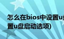 怎么在bios中设置u盘启动(怎么在bios中设置u盘启动选项)