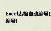 Excel表格自动编号(怎么设置excel表格自动编号)