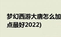 梦幻西游大唐怎么加点(梦幻西游大唐怎么加点最好2022)